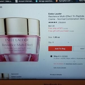 Estee Lauder skin care product